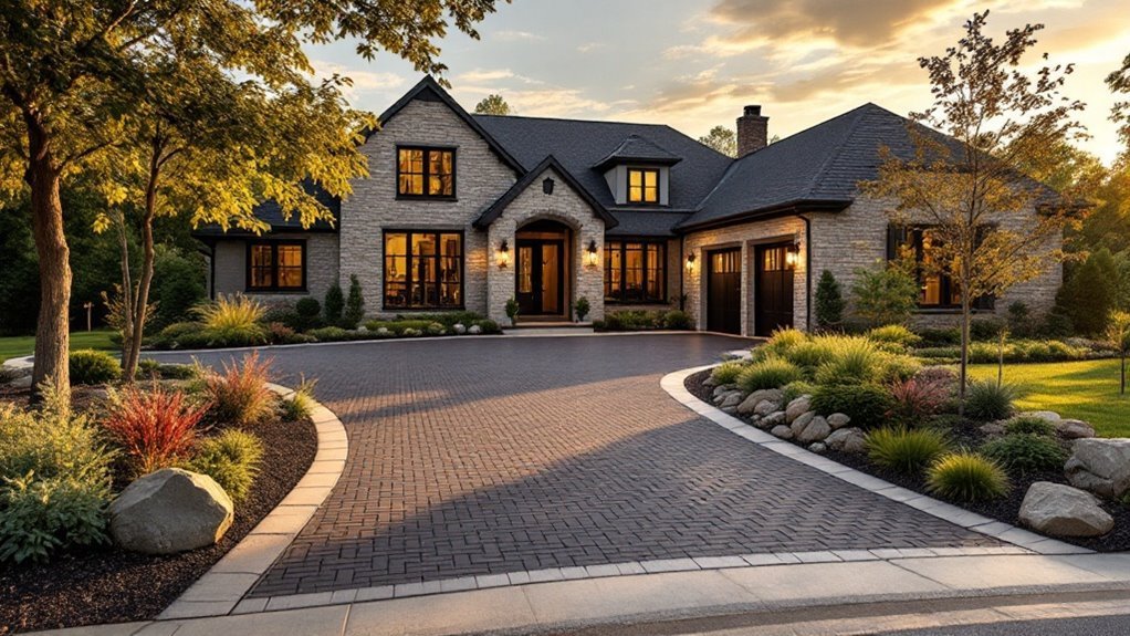 driveway design enhances aesthetics