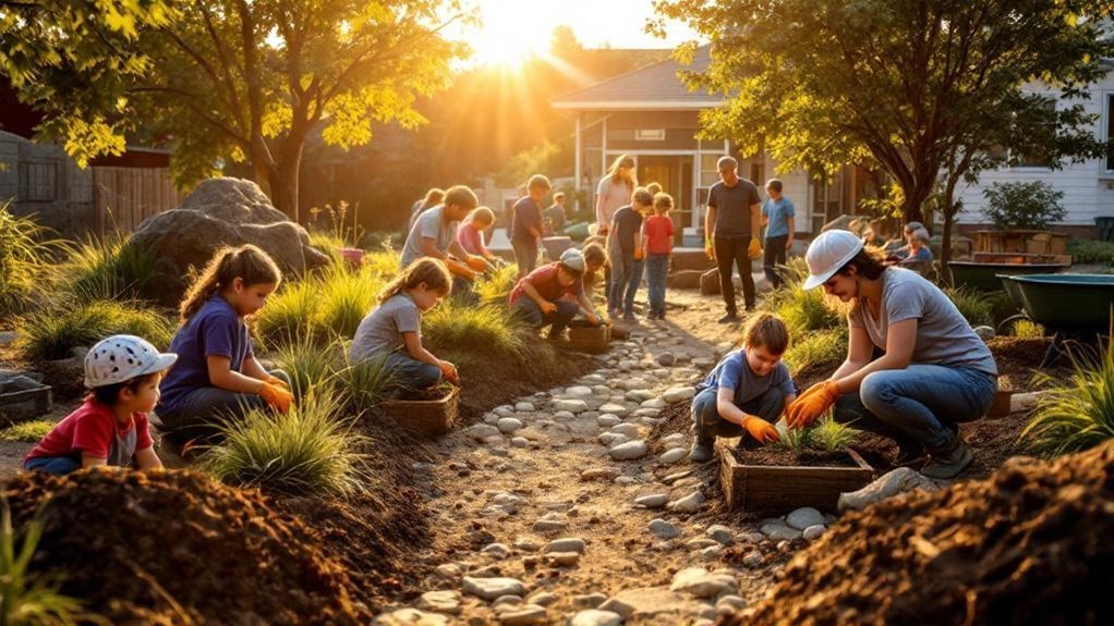 volunteer led playground construction efforts